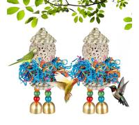 Générique Bird Forage Toys, 2 Pieces Bird Chew Toys | Stimulating Ball for Parakeet Parrot Canary Cockatoo Training Cage