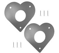 Générique Bird House Hole Protector, Nesting Box Entrance Guard, Woodpecker-Resistant Flight Panel, Durable Metal Cover with Mounting Screws for Garden, Park, Outdoors