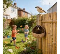 Générique Bird Nest - Windproof House Cabin | Safe and Comfortable Shelter for Macaws, Sparrows, Lovebirds, Conures, Cockatiels, Garden, Yard, Balcony, Porch or Mounted on a Tree Trunk.