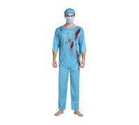 Générique Bloody Nurse Uniform Set - Nurse Costume Halloween Costume and Cosplay Accessory for Carnival and Horror Parties for Men Women Youth