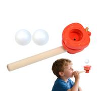 Générique Blowing Pipe Balls, Wooden Breathing Exercise Ball - Fun Games for Cognitive and Sensormotor Development