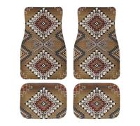 Générique Bohemian Car Mats, Compact Front Rear Set, 26.77x17.32in Heavy Duty Rugs, Authentic Non-Slip Backing, Retro Boho Design for Car, Vehicles, Truck Interior Decorations