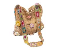 Générique Boho Bag Beach Handbag Bohemian Floral, khaki, Se référer au