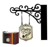 Générique Book Decor, Hangable Books Sign, 8.27x7.48 Inches Lover Wall Art with Reader Quote, Wooden Accessories, Library Shelf Sign for Home, Classroom, and Halloween Reading Nook Display Use