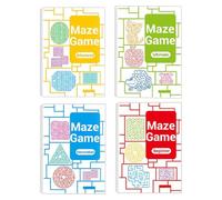 Générique Book Mazes, 7.28x10.24x0.39 Inches Progressive Labyrinth for The, Set 4 Pieces Sensory Learning Fun with Developing Educational Skills, Student Books