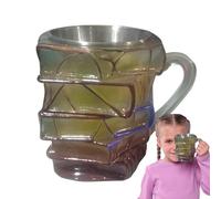 Générique Book Mug - Painted Book Cup Design With Literary Inspired Decoration Element | Hand Painted Coffee Mug 3D Mug | Stack Mug For Mome