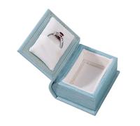 Générique Book Style Jewellery Box - Small Velvet Box | Grimoire Shape Storage for Wedding Proposals | Gift Idea for Birthday, Christmas or Travel Men and Women