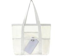 Générique Borsa Spiaggia, Borsa Mano Antisabbia, Borsa Sportiva Impermeabile con e Portaoggetti per Borraccia da Sole