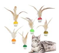 Générique Bouncing Ball for Cats, Fruit Design Fun Ball for Cats - 6 Pieces, Fun Activity for Kitten Play Jumping Catch Chew Indoor