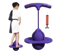 Générique Bouncing Ball - Safe Portable Fun Jumper with Handle and Pump | Childrens Balance Jumping Ball, for Outdoor Indoor Party Birthday Gym Training Playground Park Gym