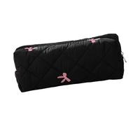 Générique Bow Tie Pencil Case, Large Capacity Zipper Pouch, Desk Cosmetics Organizer, Long Lasting Fabric and Versatile for Middle and Primary School Stationery, 8.07 x 2.56 x 3.35 inches, Refer To