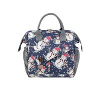 Générique Boy's Diaper Bag | Waterproof Pouch with Large Capacity, Multifunctional Tote Bag, for Nursery, Home, Indoor, Outdoor, Travel, Camping, Boys and Boys, Snowman, Se référer à la description