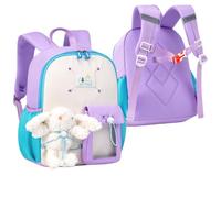Générique Boys Girls Lightweight Elementary Backpack with Back Support British Style Large Capacity Daily Use (Blue, /L), purple, S, Traditional Backpacks