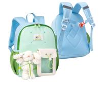 Générique Boys Girls Lightweight Elementary Backpack with Back Support British Style Large Capacity Daily Use (Blue, /L), Sky blue, L, Traditional Backpacks