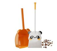 Générique Broom & Dustpan Set for - Cute Panda Cleaning Combo 25cm for , Small Housekeeper | Role Play for Home, Kitchen, Work, Jo
