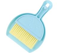 Générique Brush and Shovel Kit for Hamster and Pig Cage Mini Broom PP Easy Clean Narrow Corners Practical Accessory for Litter Tray Small Animals Elegant Blue Colour