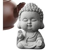 Générique Buddha Statue Ornaments, Small Tea Buddha Figurine, Cute Little Meditation, Monks Figurine for Spiritual Decoration, Ornament for Meditating and Mindfulness Spaces