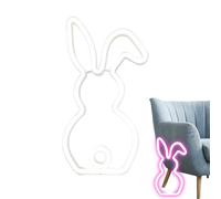 Générique Bunny Neon Light Signs, Bunny Neon Lights,Easter Neon LED Light for Room - Cartoon Rabbit Lamp Desk Decor for Teen, Girls, Boys, Children