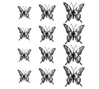 Générique Butterfly Wall Decals | 12 Flowers Skeleton Stickers - 3D Butterfly Decals for Halloween Decorations for Living Room Office Bedroom Daily Decoration