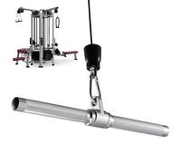 Générique Cable Machine Accessory - Handle & Bar for Bodybuilding, Fitness Training at Home or in the Gym - Pulling, Rower, Pulley, Triceps, Biceps, Back and Muscle Building