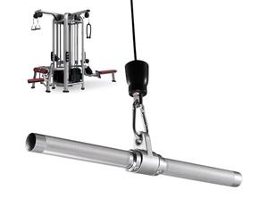 Générique Cable Machine Accessory - Handle & Bar for Bodybuilding, Fitness Training at Home or in the Gym - Pulling, Rower, Pulley, Triceps, Biceps, Back and Muscle Building
