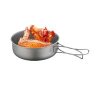 Générique Camping Poe for Kitchen - Lightweight Titanium Pan with Folding Handle, Heat Resistant Cookware for Outdoor Hiking, Travel, Camping Cars and Access