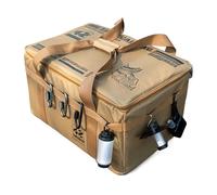 Générique Camping Storage Bag, Organizer Carry, 30L Duffel with Ergonomic Handle, Waterproof Container 15.55 x 10.83 x 9.45 inch for Barbecue, Picnic, Moving Drinks, Pots, and Outdoor Adventure, Brown