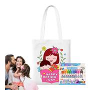 Générique Canvas Bag To Paint And Personalise,Coloring Bag Style - Educational Learning Activities For Mother's Day With Paint Pens 3+ Years Old Kindergarten Travel Class, Style 7, Se référer à la