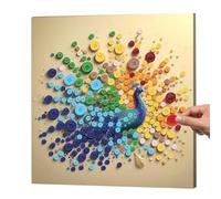 Générique Canvas Painting Kit - With Frame, Buttons and Creative Supplies, DIY Painting Kit - Home Office Decoration Gift Party Birthday Projects Craft Projects