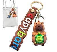Générique Capybara Figurine Car Keyring, Capybara Toys Keyring, Funny Keyring, 6.5 cm/2.4 Inch, Pendant for Backpack, Handbag, for Boys and Girls