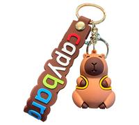Générique Capybara Figurine Car Keyring, Capybara Toys Keyring, Funny Keyring, 6.5 cm/2.4 Inch, Pendant for Backpack, Handbag, for Boys and Girls