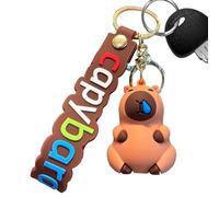 Générique Capybara Figurine Car Keyring, Capybara Toys Keyring | Funny Keyring | 6.5 cm/2.4 Inches, Pendant for Backpack, Handbag, for Boys and Girls