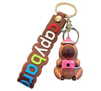 Générique Capybara Figurine Car Keyring, Capybara Toys Keyring | Funny Keyring | 6.5 cm/2.4 Inches, Pendant for Backpack, Handbag, for Boys and Girls