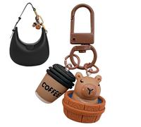 Générique Capybara Keyring - Cute Portable Metal Hook | Capybara Cartoon Animal Keyring, For Backpacks Cell Phones Cameras Bags, Boys Girls Adults
