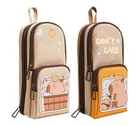 Générique Capybara Pencil Case, Large Capacity Stationery Pouch, Durable Zipper Soft Fabric Organizer, Cute Cartoon Pen Holder Ideal for School and Offices, 8.66 x 3.94 x 2.76 inches, Buddhist