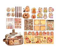 Générique Capybara School Supplies, Children's Stationery Set | Gel Pens for Note-Taking, for Students, Teenagers, Adults, Writers, Animal Lovers, Collectors, Artists