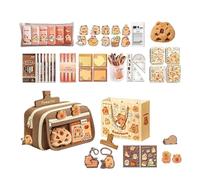 Générique Capybara Stationery Set - Pencil Case | Multi-Compartment School and Office Organizer, Capybara Stationery Bag, Cute Study Accessories for Boys Girls