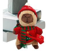 Générique Capybara with Clothes - Cute Christmas Toy Figurine | 25 cm Plush Animal Dressed with Clothes - for Boys, Girls, , Youth and Friends