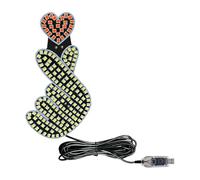 Générique Car Accessories Heart Shape Dynamic Atmosphere Lighting Pluggable LED Night Light for Car Door Windshield Driving Valentine's Day Men Women