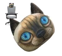 Générique Car Head Pillow - Universal Ergonomic Support with Cute Cat Design | Cousin Car Seat for Travel Driving Sleep Vehicle Road-Trip Long Daily Journeys