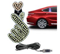 Générique Car Window Night Light | Trendy Dynamic Atmosphere Decor | Heart Shaped LED Night Light for Windshield Door Driving Valentine's Day Men Women