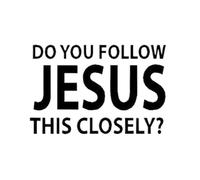 Générique Car Window Stickers, Jesus for Car Bumper Stickers, Follow You Jesus as Close Religious Christian Car Sticker - for Safe Driving Portable Truck