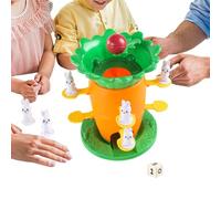 Générique Carrot Tower Design Stack Blocks Balance Game with Eight Rabbits Figurines | Collective Toys, For Ages 3 Years, Home, School, Classroom, Party