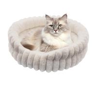 Générique Cat Bed, Soft and Round Bed for Dogs - Warm Machine Washable Round Down Jacket for Cats Puppies Sleeping Travel Winter
