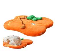 Générique Cat Blanket, Cartoon Cat Carpet, Kitten Carpet Toy, Interactive Cats Toy, Soft Cartoon-Shaped Kitten Carpet with Interactive Toy for Pets, Perfect As A Cat Floor Pad for Comfort and Warmth