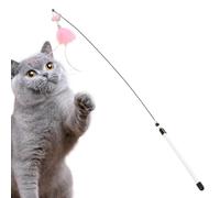 Générique Cat Cane | Interactive Enrichment 80 cm Cat Teaser Wand for Activity After Meal Boredom Mental Stimulation Training Home Salon