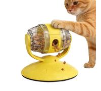 Générique Cat Food Puzzle - ABS Adjustable Dispenser Rolling Treats 13 x 11.8 cm | Interactive Toy Enrichment Mental Stimulation Indoor Game Bowl Anti-Glutton Hunting Ball