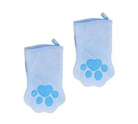 Générique Cat Grooming Gloves - 1 Pair Reusable Double Sided Puppy Care Accessories - Dry Puppy Bath Mitts for Home, Travel, Pet Salon, Pension