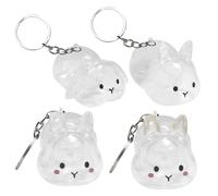 Générique Cat Hair Holder - 4 Pieces Pet Hair Container, Clear Rabbit Container Daily Gift for Family Friends