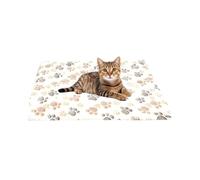 Générique Cat Heater - Pet Heated Bed 50 x 40 cm with Claws Print Pattern Heat Insulation | Indoor Home Bedroom Living Room Winter Warm Cozy Bed for Chalet